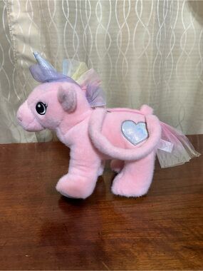 Plush Pink Unicorn Kids Purse/Bag - Soft Pastel Mermaid Design by Carried Away